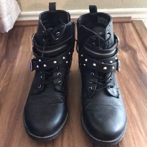 Black biker boots